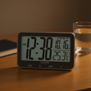 Reloj Despertador y Reloj de Mesa Explore Scientific Gray RDC1009 - Product Image 3