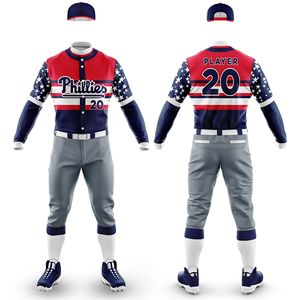 Conjuntos de diseño personalizado de suministro de salida de fábrica de uniformes de béisbol para equipos de jóvenes y adultos con servicios OEM - Product Image 6