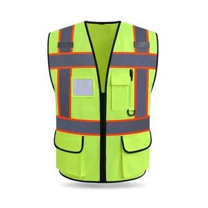 Blouson bomber réfléchissant 100 % polyester de haute qualité, nouveau style, vêtement de travail pour adulte, gilet de sécurité avec 6 poches, respirant et élégant - Product Image 3