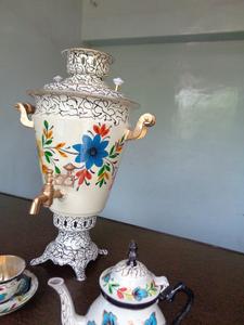 Teteras y Teteras de metal Samovar de cobre turco con icono tradicional hecho a mano - Product Image 6