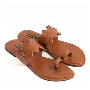 Women's <b>Slide</b> for Customizable Color Anti-Slippery Natural Leather Upper & Midsole Fashion Design Versatile All Seasons - Product Image 1