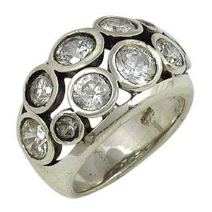 Anillo de Plata con Circonita Cúbica para Mujer, Joyería de Diseño - Product Image 3