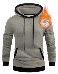 Jersey de manga larga para hombre, sudaderas con capucha, camisetas de gimnasio con capucha de Color sólido, Camiseta deportiva activa de secado rápido para correr - Product Image 4