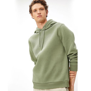 ขายส่งโลโก้ที่กําหนดเองขนาดบวกเสื้อฮู้ดและเสื้อสเวตเตอร์ผู้ชายเปล่าธรรมดาเสื้อฮู้ดผู้ชาย - Product Image 2