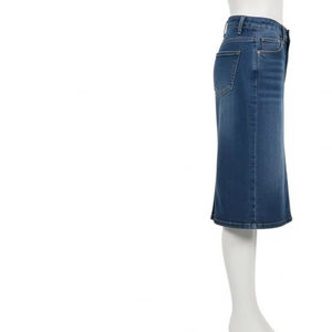 กระโปรงยีนส์ระบายอากาศได้ดี ผสมผสานผ้าสแปนเด็กซ์ ยืดหยุ่น นุ่ม สวมใส่สบาย กระโปรงแฟชั่นสำหรับผู้หญิง เหมาะสำหรับใส่ในชีวิตประจำวัน - Product Image 4