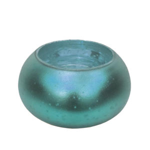 Decoración del hogar Vidrio Votivo Arena Escarcha Anti. Mayorista de fábrica de forma redonda de soporte votivo de acabado de mármol marrón - Product Image 2