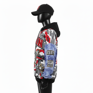 Sweat à capuche pour femme en polyester premium avec tissu polaire respirant, panneaux de manches contrastés, sublimation, sweat-shirts basiques - Product Image 3