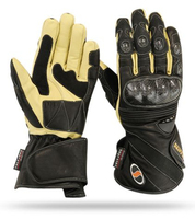 Gants de moto pour sports de plein air, polyester et coton, doigts entiers, imperméables, paume renforcée, doublure thermique respirante
