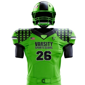 Uniforme de fútbol americano verde de alta calidad para hombres, pantalones de Jersey de equipo personalizados, aparejos transpirables, sarga, ropa deportiva personalizada - Product Image 2