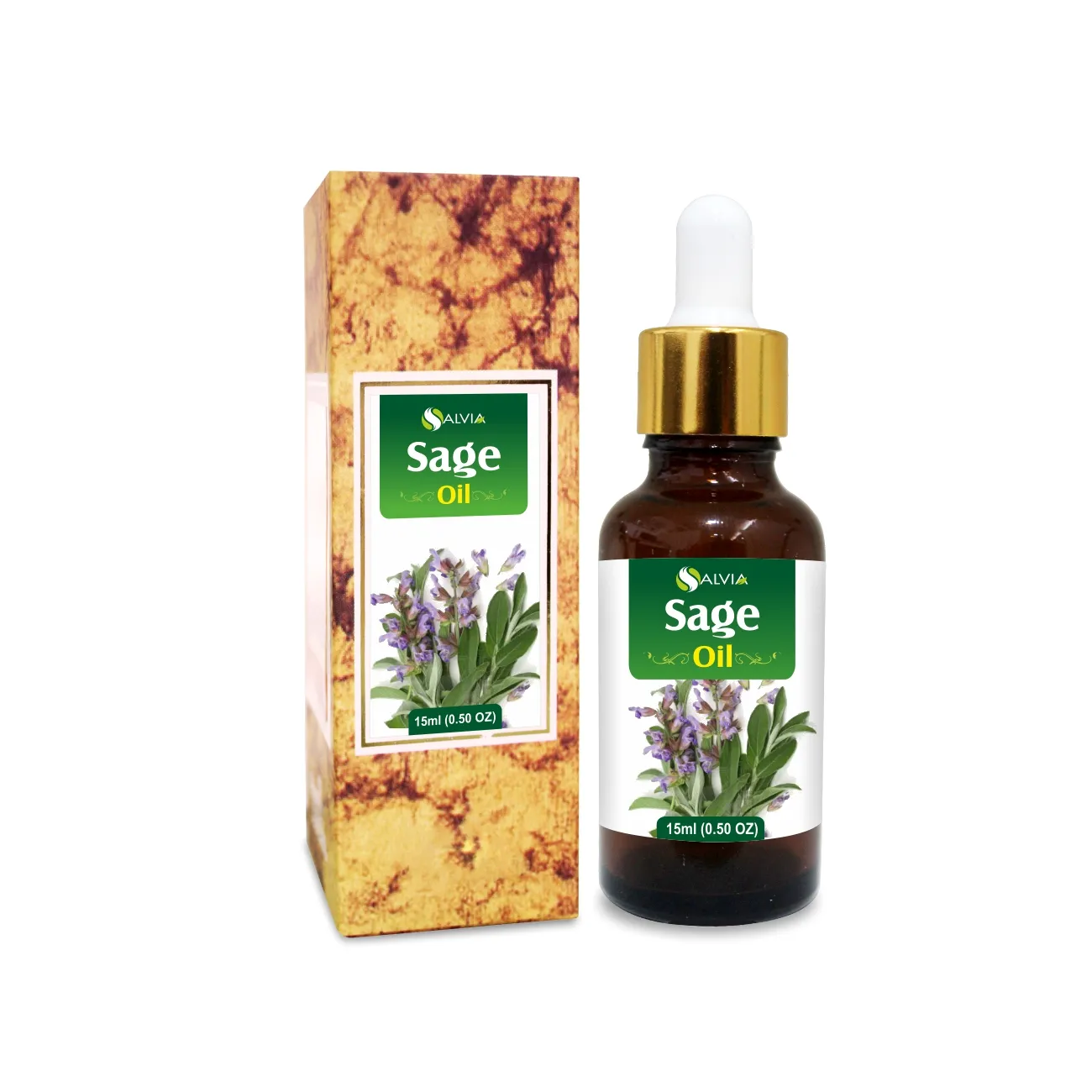 Aceite de Salvia 100% Puro y Natural Precio más bajo Embalaje personalizado disponible