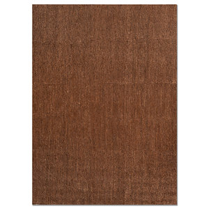 Alfombra Hula Roja y Naranja Anudada a Mano de Yute y Cáñamo, Alfombra de Color Sólido para Sala de Estar, para Uso Doméstico PKJT-120 - Product Image 1