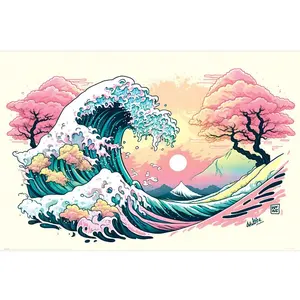 Poster Ada Ingram Serenity in Swirling Pastel Wave pour décoration murale - Product Image 1