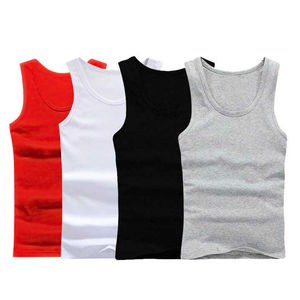 Wholesale Custom <b>Men</b> Cotton <b>White</b> Seamless Fitness Bodybuilding Undershirt Training String Singlet Gym tank Tops <b>Vest</b> for <b>Men</b> - Product Image 1