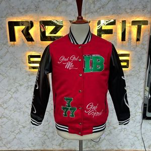 Veste pour homme en laine et soie brodées de qualité supérieure à fort impact avec fermeture à boutons couverts vestes Lettermen - Product Image 3