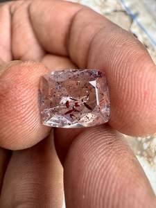 Pierre précieuse naturelle Super Seven Cushion Step Cut Bloodshot Stone pour la fabrication de bijoux Melody Super Seven size13.20x10.75x5.15mm - Product Image 2