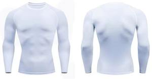 Rash Guard respirant élégant pour hommes avec manches longues Meilleure qualité Plain Rush Guard - Product Image 2