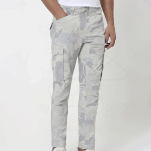 Pantalon cargo à coupe régulière, de couleur unie, décontracté, avec taille personnalisée, respirant, meilleure vente de pantalons pour hommes en gros - Product Image 2