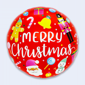 Ballon Joyeux Noël 45X51Cm, décoration de fête, sac de 12 pièces - Product Image 1