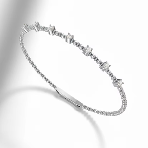 Pulsera de oro de 14 quilates y diamantes naturales The Serene Star para mujer - Product Image 1