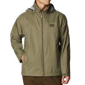 <b>Light</b> <b>Weight</b> Bulk Men Hooded Winter Rain <b>Jacket</b> Canvas Fabric Full Zipper Breathable Quick Dry Front Logo Nylon/Polyester - Product Image 1