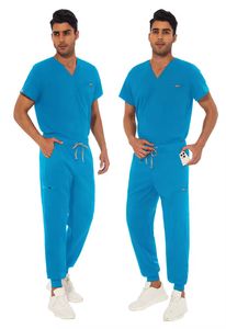 Ensembles de gommage d'infirmière extensibles et respirants Tissu tissé avec combinaison de gommage chirurgical jetable en Spandex Type uniforme - Product Image 6