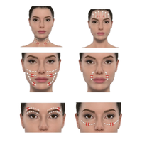 Masajeador de Belleza Multi-Cabezal con Conexión USB, Dispositivo Portátil para el Cuidado Facial Completo, Reafirmante de Piel, Estiramiento Facial, Eliminación de Pigmentos, ABS