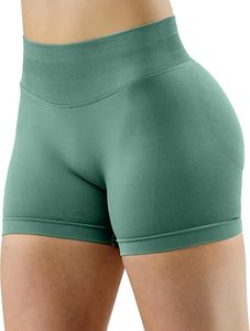 Yoga extensible pour femmes avec poches latérales Short de yoga taille croisée Gym active 100% polyester avec qualité élevée et supérieure - Product Image 4