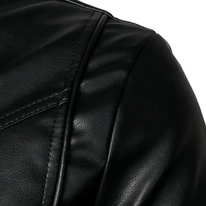 Men's Professional Quality Breathable <b>Motorbike</b> Leather Jackets Customizable Design with <b>Stand</b> Collar - Product Image 4
