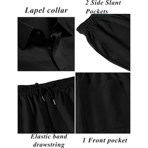Ensemble de survêtements d'été minimaliste pour hommes: lignes épurées, poches zippées cachées et tissu léger - Product Image 5