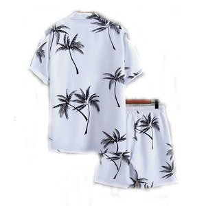 Chemises et shorts en polyester à sublimation pour hommes, ensembles de shorts imprimés par sublimation pour l'été, la course et le fitness - Product Image 2