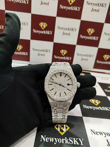 Montre Hip Hop VVS Moissanite de luxe personnalisée en acier inoxydable à réglage fait à la main prix d'usine - Product Image 2