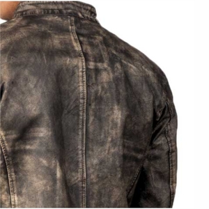 Nueva chaqueta de cuero para hombre, moda informal, cuello rasgado, chaqueta de cuero de moda sólida informal delgada - Product Image 6