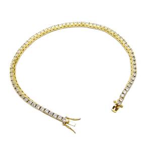 Women's Customized 3mm Leb Grown Tennis Chain Fashion <b>Anklets</b> in 10_11_12 Sizes 925 Sterling <b>Silver</b> with Diamond as Main Stone - Product Image 4