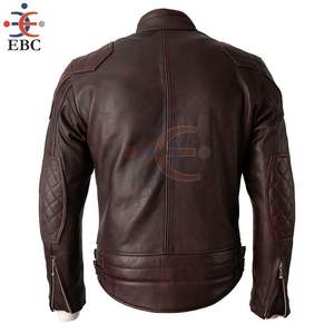 Chaqueta de Cuero Vacuno Genuino para Hombre, Chaqueta de Cuero Entallada para Hombre, Chaqueta de PU con Forro Polar Cálido de Alta Calidad - Product Image 4
