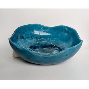 Bol à salade en résine de grande taille de forme Casa, nouvellement conçu, fait à la main, pour les fêtes, la maison, l'hôtel, la cuisine - Product Image 5