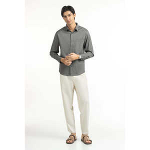 Camisas Casuales para Hombre, 100% Algodón, Doble Botonadura, Antiarrugas, Tela Popelina Satinada, Corte Regular, Modelo ODM MN-CS-SS25-239 - Product Image 3