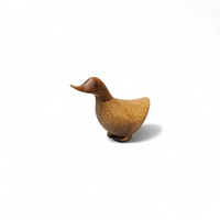 Figurine de canard en racine de bambou écologique, personnalisable en couleur et taille, sculptée et peinte, style européen minimaliste, décoration intérieure, vente en gros