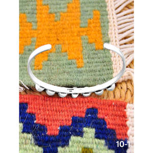 Southwest Handmade White Buffalo & Sterling Silver Fashion Cuff <b>Bracelet</b> - Product Image 4