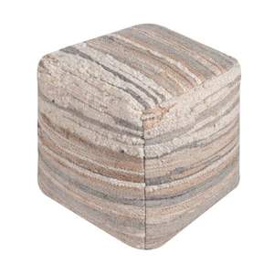 Puf de lana con estampado de textura suave, cojín de suelo hecho a mano otomano, reposapiés, asiento, decoración para sala de estar, muebles a precio mayorista - Product Image 6