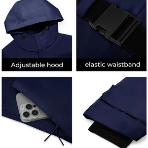 Combinaison de ski unisexe respirante pour la randonnée en montagne, veste de neige d'extérieur à fermeture éclair, tendance, grande taille - Product Image 6