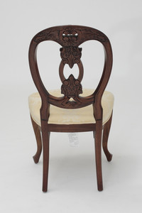 Solid Mahogany Dining <b>Chair</b> with Hand Carving Upholstered Indoor Home Furniture with <b>Wood</b> Frame - Product Image 3