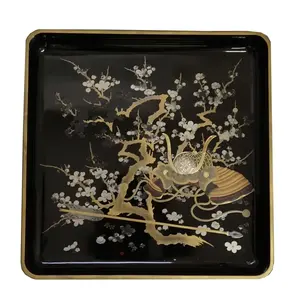 premium quality Made Tray Wood Vintage Set Trays Serving Wooden Japan Lot Hand Small Nesting Handles