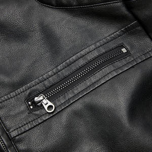 แจ็กเก็ตสำหรับผู้ชายเสื้อแจ็กเก็ตหนังสำหรับผู้ชายเสื้อแจ็กเก็ตหนังของผู้ชายระบายอากาศได้ดีสีพื้นแห้งเร็ว - Product Image 2