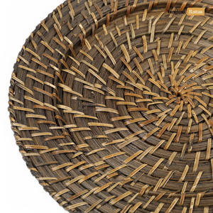 Logo personnalisé 100% bambou naturel rotin écologique D33cm chargeur assiette vaisselle commande minimum 100 pièces fournies Vietnam - Product Image 2