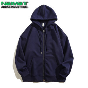 Sudadera con capucha y cremallera de algodón 320GSM de alta calidad Unisex chaqueta forrada de invierno estilo Hip Hop logotipo bordado personalizado tamaño personalizable para - Product Image 3