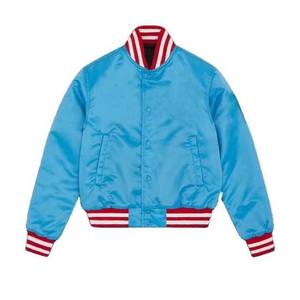 Veste bomber en toile pour homme, style streetwear, design personnalisé OEM, doublure matelassée ample, col montant, imperméable à l'avant - Product Image 1