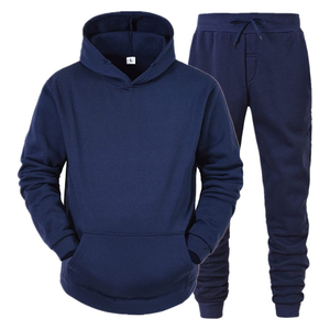 Vente en gros d'ensemble de sweats à capuche surdimensionnés de grande taille pour hommes de couleur unie personnalisée panneau de ensemble de survêtement de jogging d'hiver respirant - Product Image 6