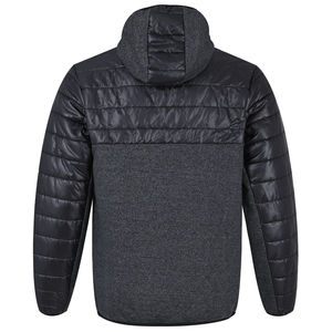 Chaqueta acolchada ligera personalizable para invierno al aire libre a prueba de viento transpirable cuello levantado cómodo cierre de cremallera de lona sólido - Product Image 4