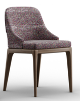 Fauteuil en bois d'intérieur élégant de haute qualité, chaise de loisirs rembourrée, design européen pour chambre à coucher, hôtel, villa, 100% fabriqué en Italie