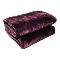 Manta de invierno de visón de estilo coreano de felpa pesada cálida reversible tacto sedoso terciopelo polar tamaño King patrón sólido